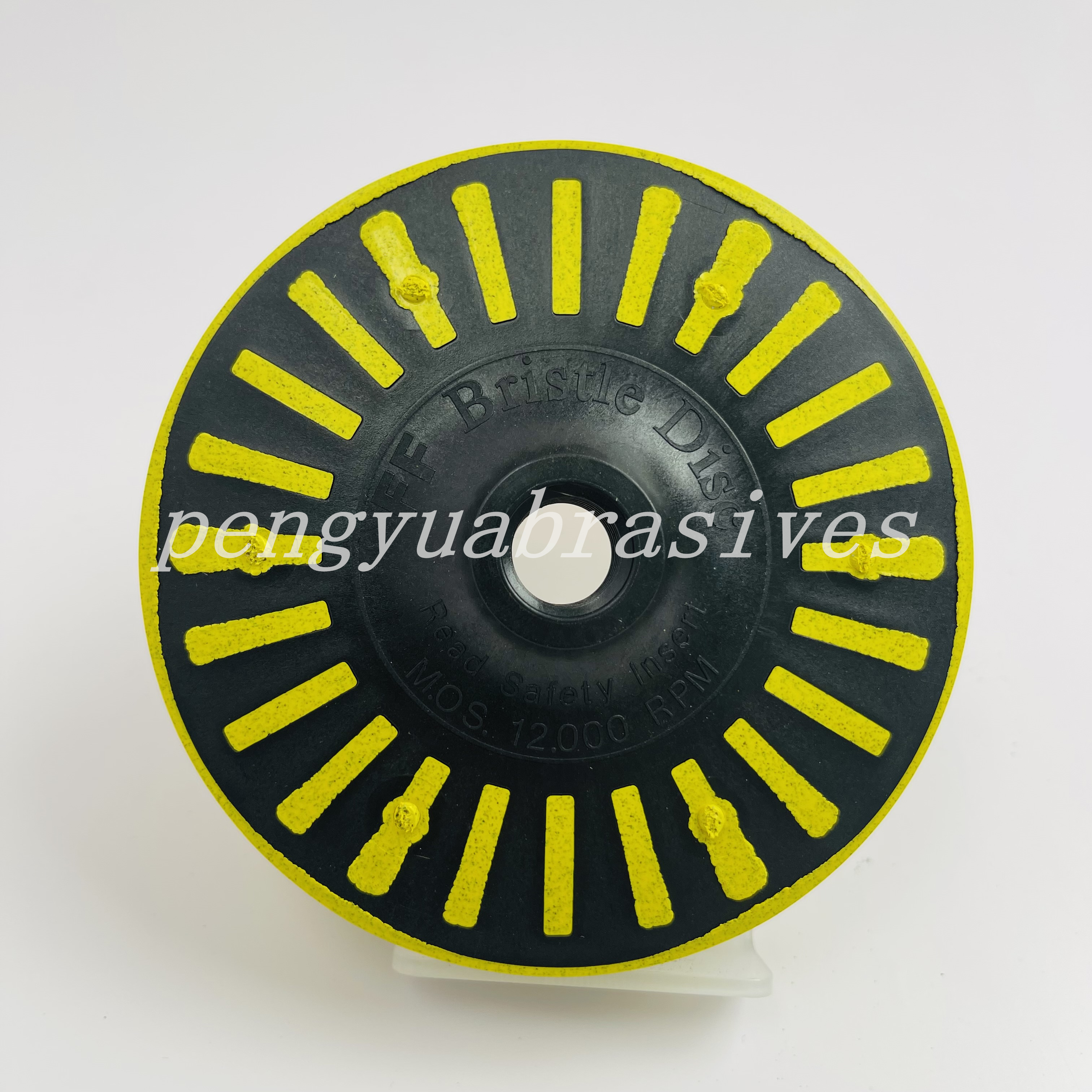 4.5inch Yellow 80 grit Ceramic Roloc Tapered Bristle Disc for Paint Removal 